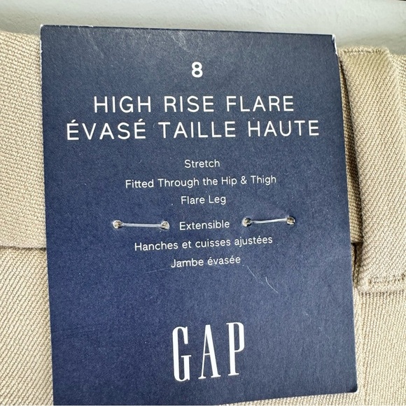 Gap High Rise Flare Khaki Pants Size 8 NWT Brand New Neutral - Picture 11 of 15
